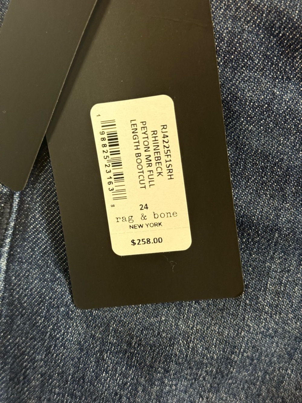Rag & Bone The Peyton Mid Rise Bootcut Jeans Dark Wash Stretch Denim NWT Size 24 - Picture 8 of 9